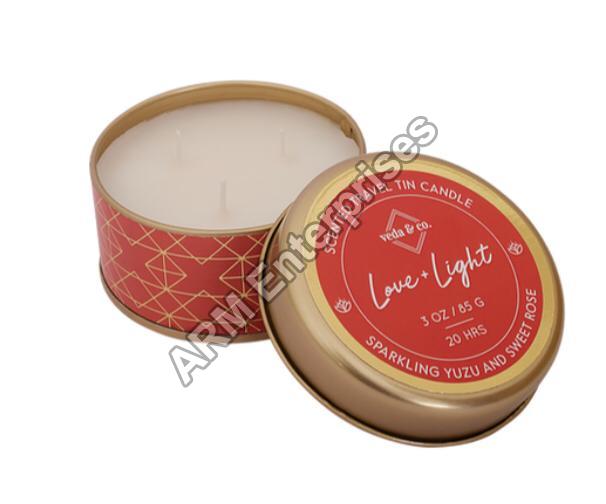 Love and Light Scented Travel Tin Candle, Shape Round at best price