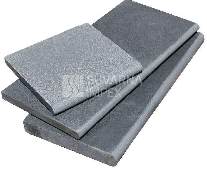 Rectangular Lime Black Limestone Natural Coping Stones, for Flooring, Feature : Durable, Perfect Shape
