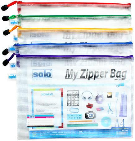 Fancy Zipper Bag, Size : A4