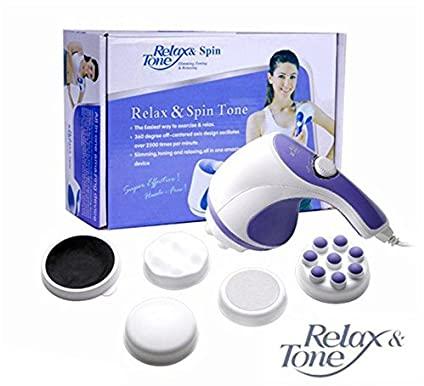 Relax and Spin Tone Body Massager, Color : White