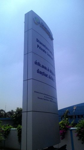 Rectangular LED Acrylic Pylon Signage Board, Design Type : Customized