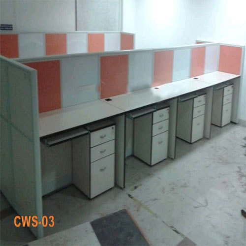 Wooden office furniture, Color : White, Orange
