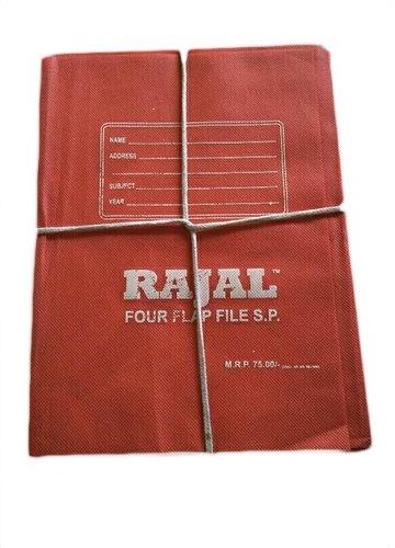 Rexine Fabric Four Flap File