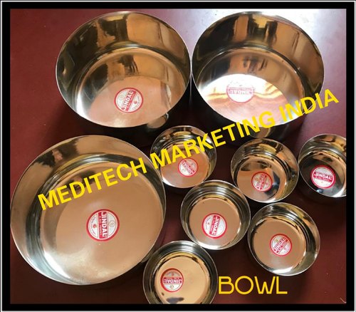 Round Stainless Steel Bowl, for medical, Size : 3 Inches, 4 Inches, 6 Inches