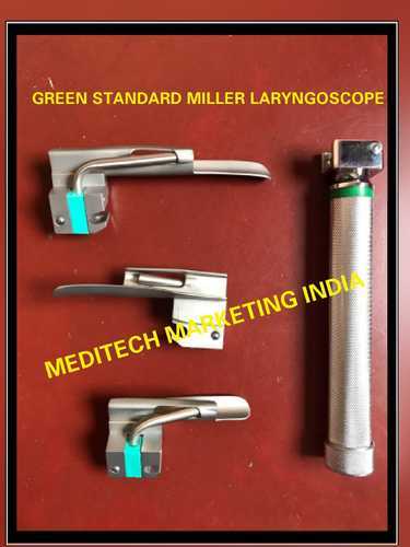 Fiber Optic Laryngoscope Blades Miller Green Standard