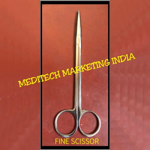 Polished Stainless Steel Fine Scissor, for Hospital, Size : 6inch