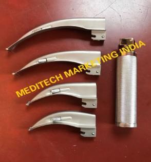 Non Polished 500grm Stainless Steel Laryngoscope Sets (Macintosh), Size : Customised, Standard