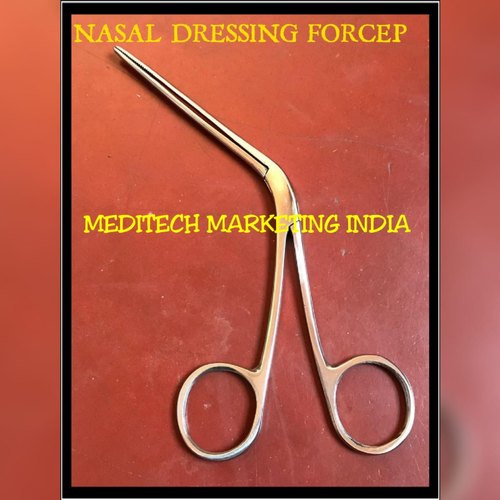 Polished Stainless Steel Nasal Dressing Forceps, for Clinical, Hospital, Size : 6inch