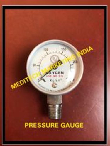 Round Steel oxygen gauge, for Medical use, Packaging Type : Paperboard Boxes