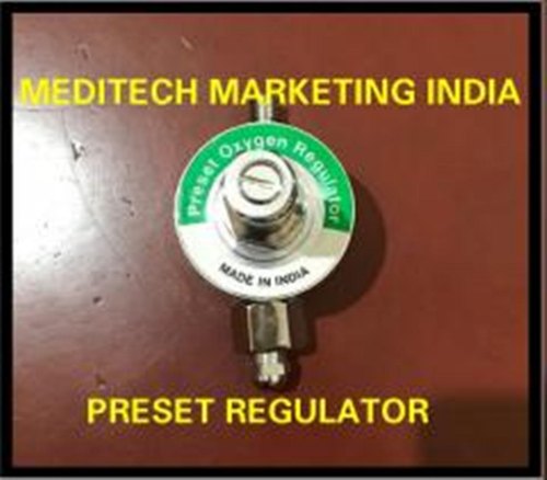 Brass Preset Regulator, for Gas Use, Oxygen, Color : Silvery White