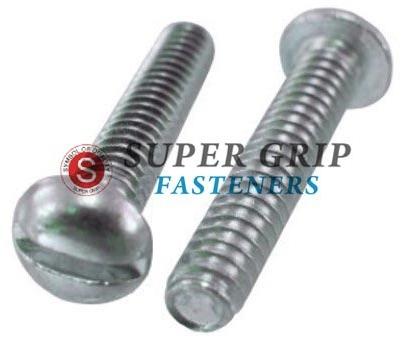 Mild Steel Slotted Head Screws, for Fittings Use, Color : Grey