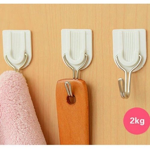 Newvent 12 pcs Wall Hooks, Wall Hanging Hooks Adhesive Hook 12