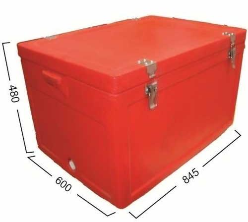 150 Liter Plain Ice Storage Box, Color : Red