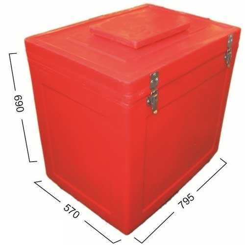 150 Liter Vending Ice Storage Box, Color : Red