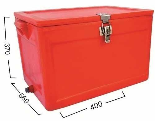 50 Liter Plain Ice Storage Box, Color : Red