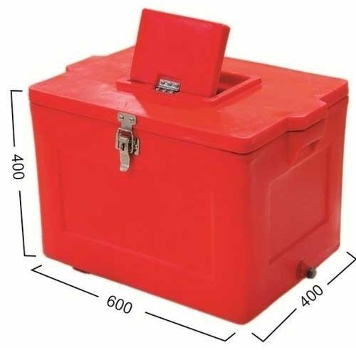 60 Liter Vending Ice Storage Box, Color : Red