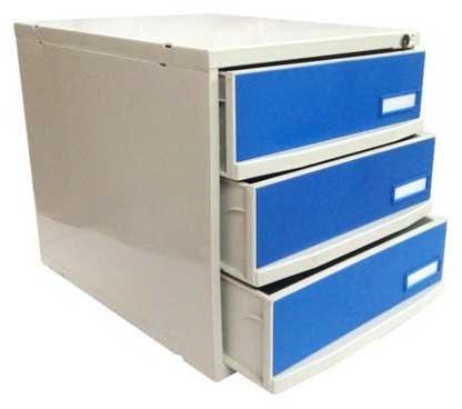Rectangular Polished Plastic Storage Drawer, for Office, Color : Grey, Blue