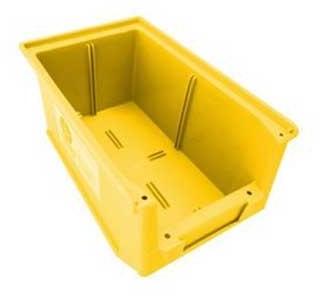 Plain Yellow Plastic Storage Bin, Size : 200(L) x 125(B) x 100(H) mm