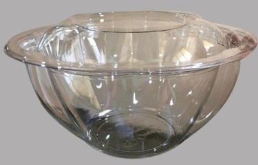 Round Plastic Salad Bowl, for Hotel, Color : Transparent