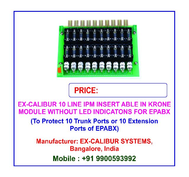 ExCalibur 10 Line IPM Integrated Protection Module Insert able in