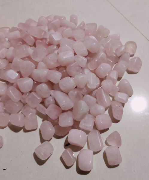 Polished Rose Quartz Tumbled Stone, for Jewellery Use