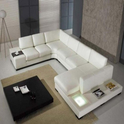 Polished Leather Luxury Sofa, Size : Standard