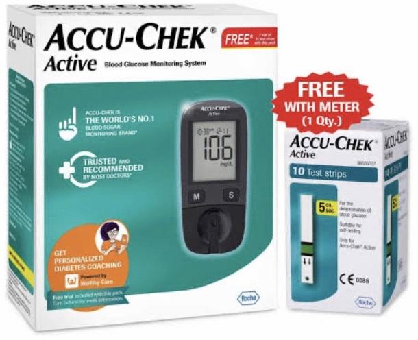 Accu-Chek Active Blood Glucose Meter Kit, Feature : Battery Indicator, Digital Display, Highly Competitive