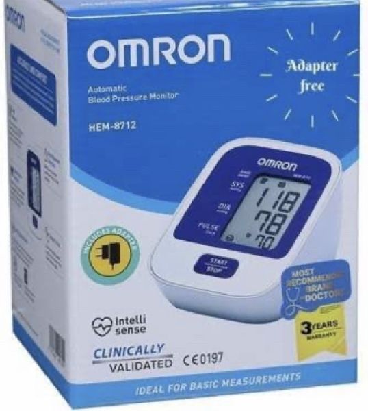 Omron Automatic BP Monitor, for Blood Pressure Reading, Feature : Battery Indicator, Low Battery Consumption