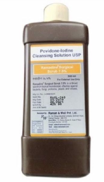 Povidone-Iodine Cleansing Solution, Form : Liquid