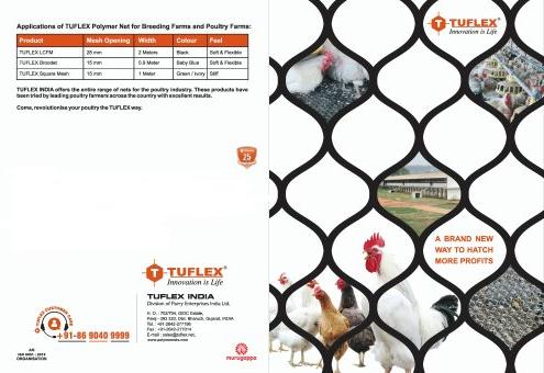 Tuflex India HDPE (Plastic) Material Cage Fencing Net, Width : 3 Mm