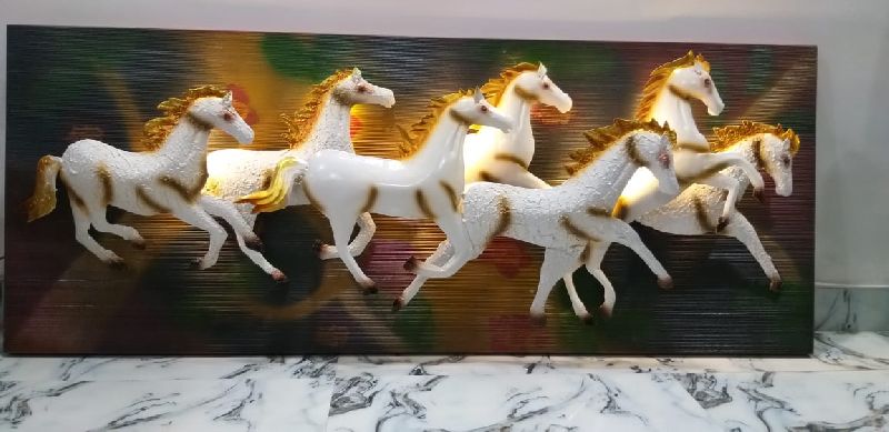 Polished Metal Running Horse Wall Hanging, Packaging Type : Thermocol Box