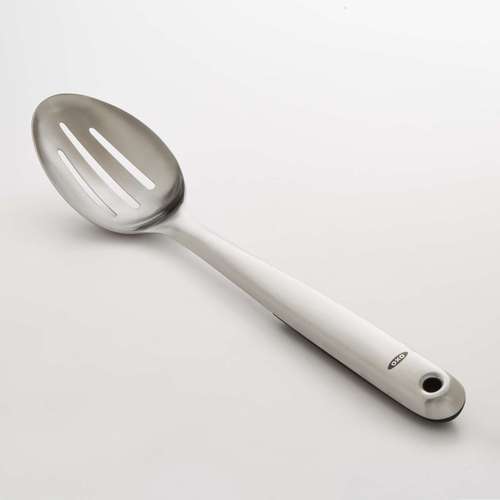 Stainless Steel Slotted Spoon, Color : Silver