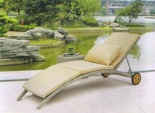 Rattan Outdoor Pool Side Furniture, Color : Brown