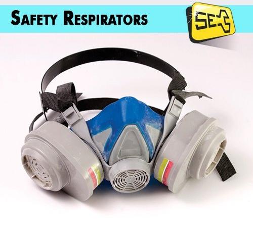 Polycarbonate Safety Respirators, Color : Grey, Black