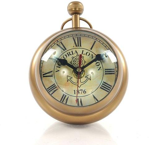 Brass Paperweight Table Watch