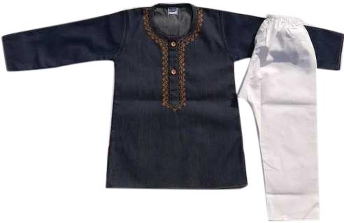 Kids Embroidered Kurta Pajama, Occasion : Casual Wear