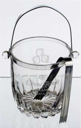 Round Glass Ice Bucket, Color : Transparent