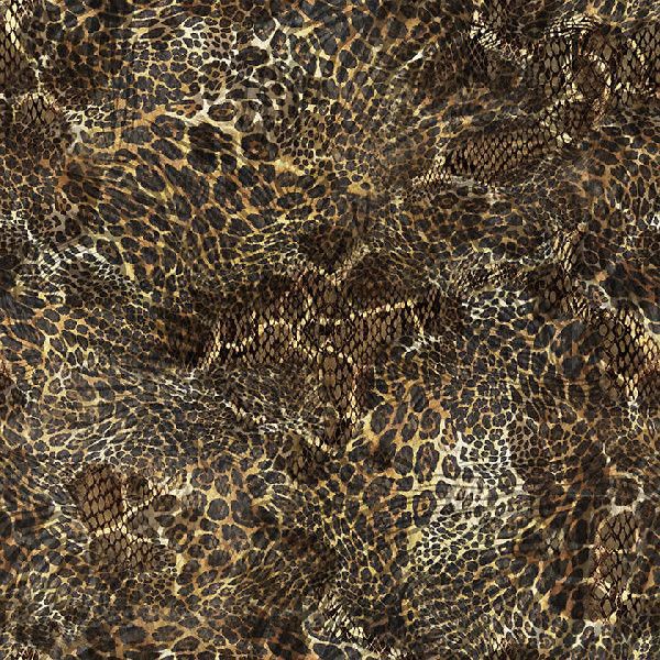 Leopard Snake Printed Fabric, for Garments, Packaging Type : Plastic Bag