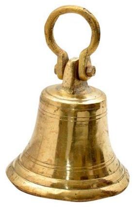 Round Golden Brown Brass Bell