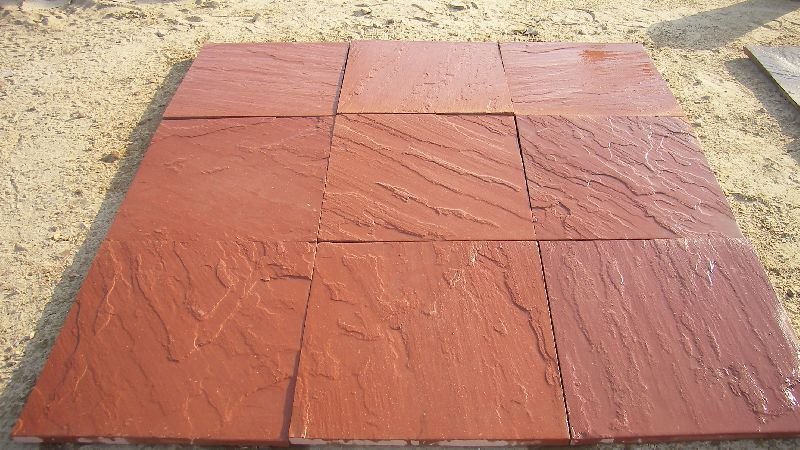 Agra Red Sandstone Paving Slabs