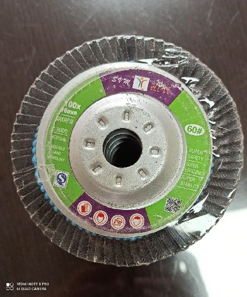 Round Coated Aluminium Abrasive Oxide Flap Disc, for Material Finishing, Grade : DIN, JIS