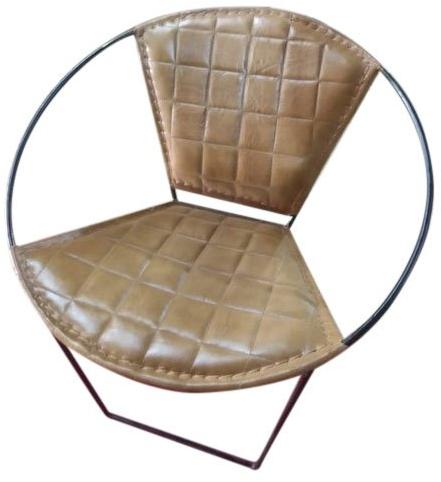 Leather Iron Garden Chair