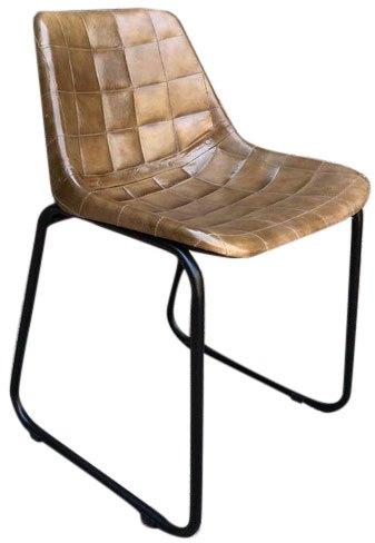 Powder Coated Iron Leather Chair