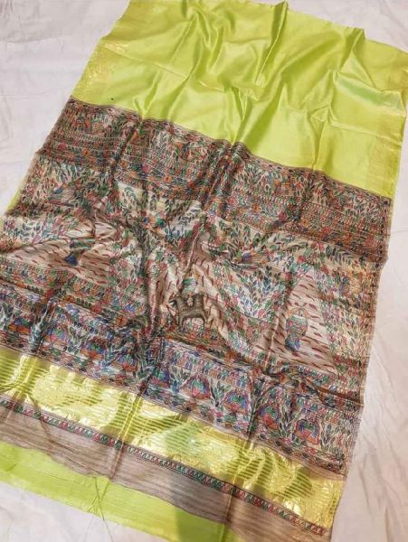 Tussar Silk Saree, for Anti-Wrinkle, Shrink-Resistant, Packaging Type : Plastic Bag