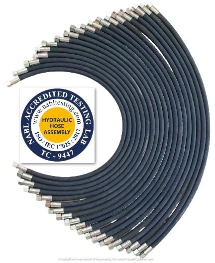 Round Coated Rubber High Pressure Hydraulic Hose, Color : Black