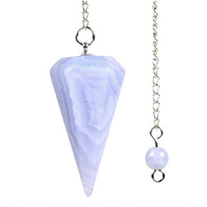Blue lace agate pendulum