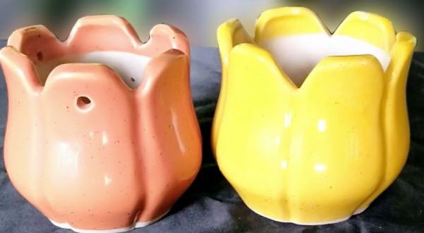 Polished Ceramic Kamal Shaped Flower Pot, for Decoration, Size : Standard