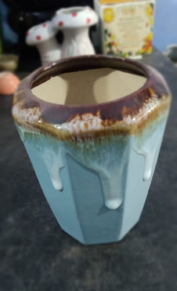 Ceramic Round Kinnari Flower Pot