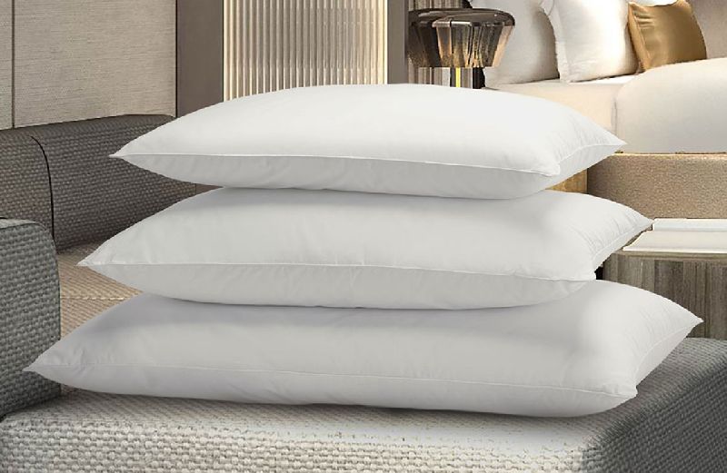 Rectangular 100% Cotton Grand Polyfill Pillow, Pattern : Plain