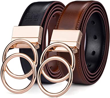 Ladies Reversible Leather Belts